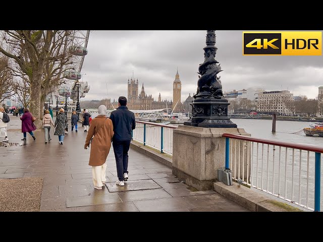 A Dreamy Stroll Through London | Piccadilly Circus to Big Ben 🌫️✨[4K HDR]