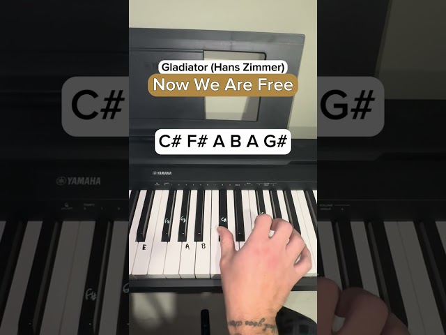 Gladiator - Now We Are Free #piano #viral #easytutorial