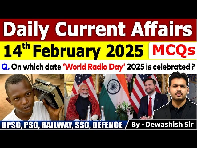 14th February 2025 | Daily Current Affair | February Daily Current Affair | Current affair 2025 #mcq