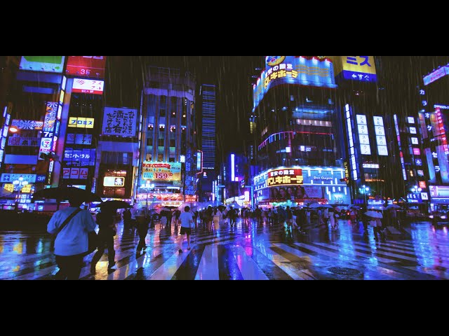 24/7 Lofi Radio with Tokyo Rain Walks 🌧️☕ | soft hiphop + city rain ambience + chill, vibe & sleep