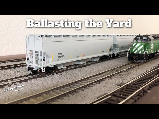 Large HO Train Layout Build - Ep 10 - Ballasting the Yard & Tamiya Weathering