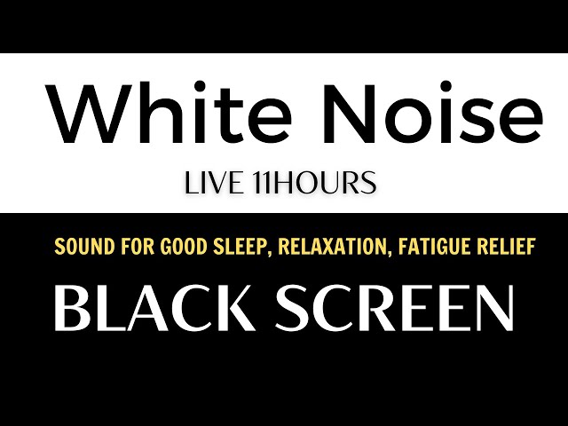 [11 Hours] Relaxing White Noise - Black Screen | No Ads, Great for Sleeping and Concentrating