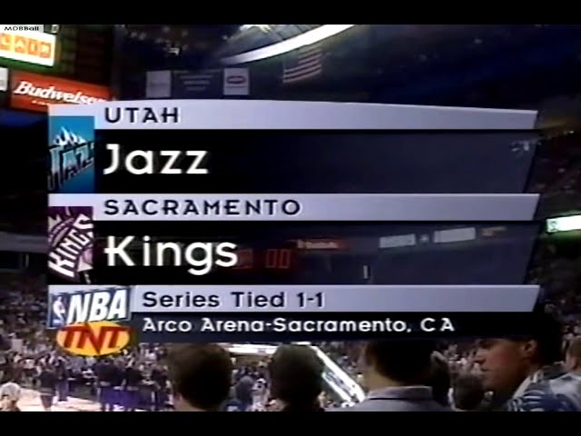 NBA On TNT - Jazz @ Kings 1999 Playoffs R1 Game 3