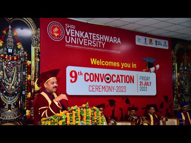 Shri Venkateshwara University held its 9th Convocation ceremony by awarding degrees and medals