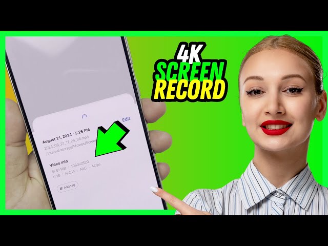 How to screen record on samsung phone with 4k | Full Guide