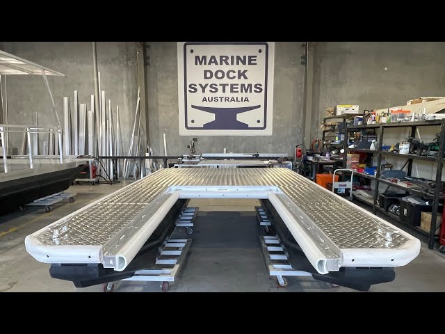 Custom bridge maintenance pontoon boat work barge