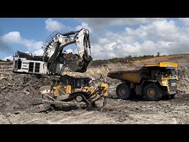 Liebherr R9350 And Hitachi 2500 Excavator || Mining Activity In Coal Mines Full Nonstop For 3 Hour