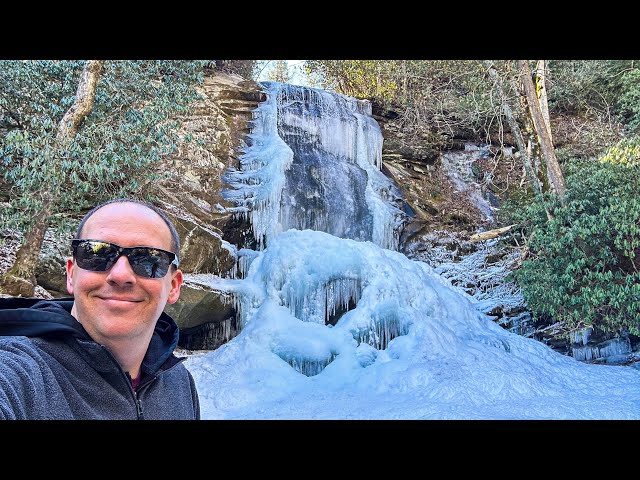 Catawba & Upper Catawba Falls on ICE! - Old Fort, NC - Hike Vlog 123