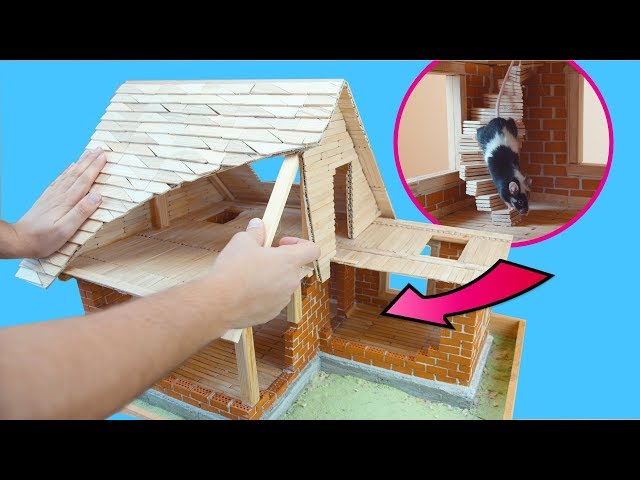 MINI HOUSE BUILDING ATTIC ROOF MODEL, THE MICE HOME!