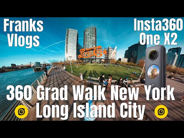 Insta360 One X2 360 Grad Walk New York Long Island City Pepsi Cola Sign bis Hunters Point