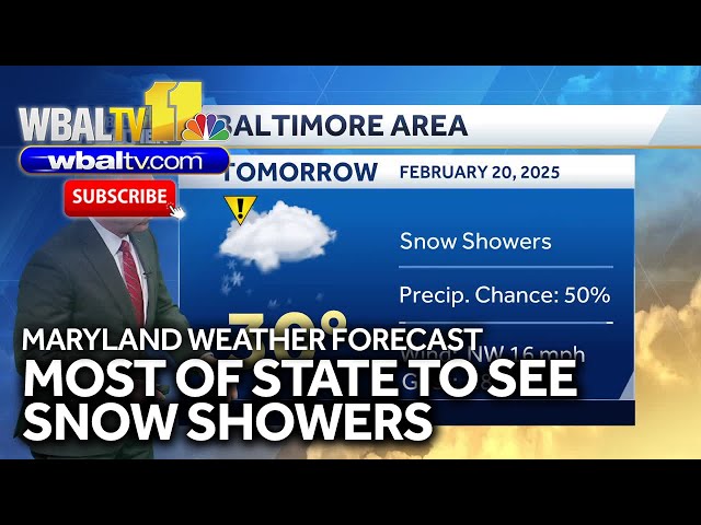 Maryland weather forecast: Chance for snow showers across region on Thursday