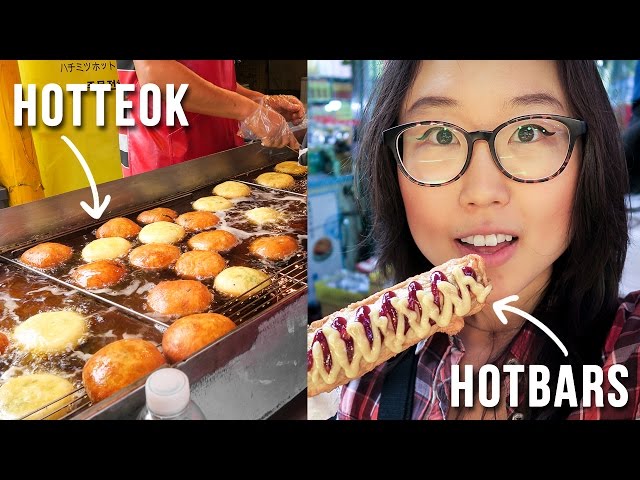 KOREAN STREET FOOD at Namdaemun Market ft. Hotteok