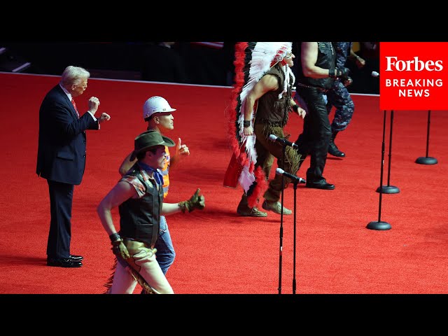 BREAKING NEWS: Village People Perform 'YMCA' On Stage With Trump—And Yes, He Does The Dance