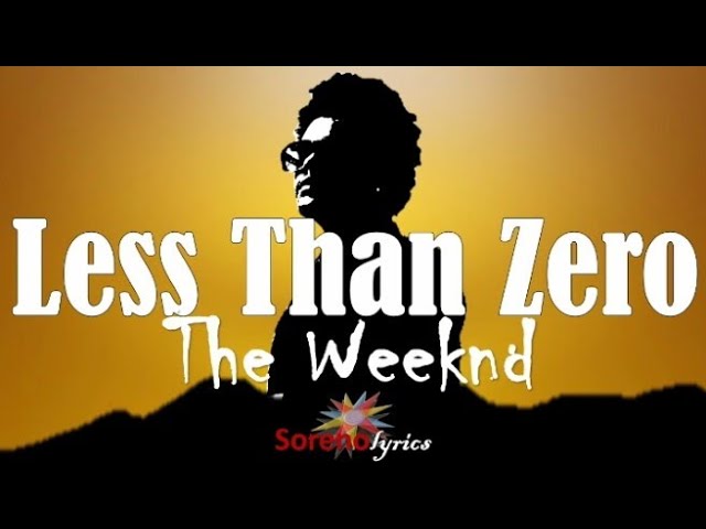 The Weeknd - Less Than Zero (Lyrics Video)🎵🎵