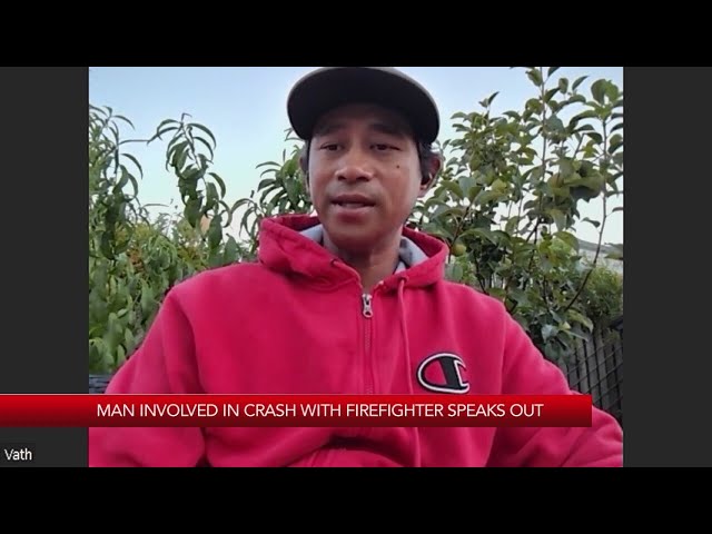 Man involved in crash with Alameda County firefighter speaks out