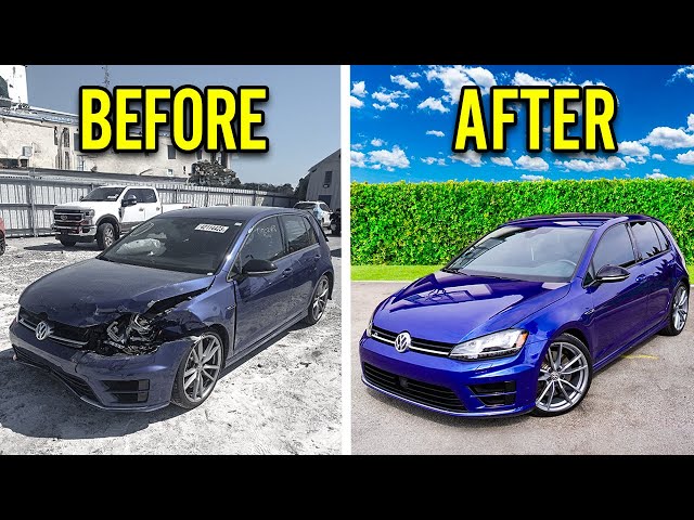 FULL BUILD - REBUILDING A CRASH DAMAGED 2017 VOLKSWAGEN GOLF R