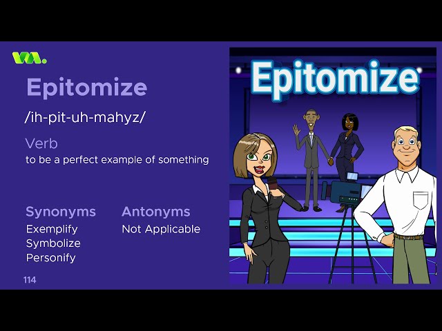 NovoBrain welcomes you to the world of "Vocabimate" - learn the word "Epitomize"