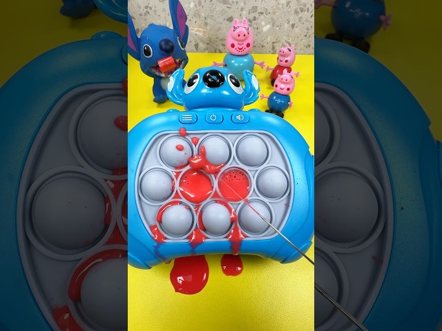 Stitch Popit Injection Fun 🥳🥺😢#shorts #fidgets #satisfying #trend #tiktok #memes #peppapig