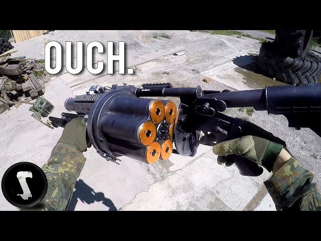 Possibly the Most Painful Airsoft Gun in Existence (40mm Grenade Launcher)