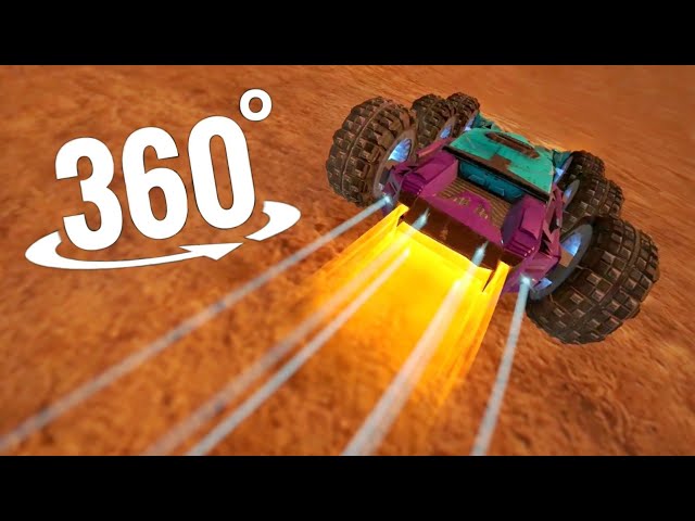 VR 360 Video RC Car Racing Spaceship like Super Mario Kart on Mars 4K