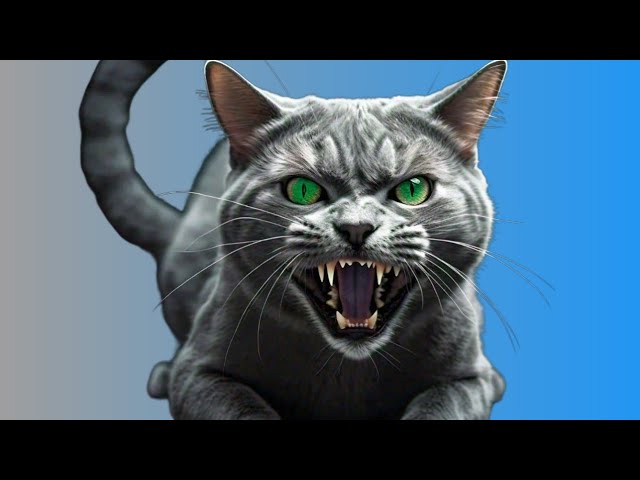 Angry cat meowing | Aggressive cat sound 1 hour