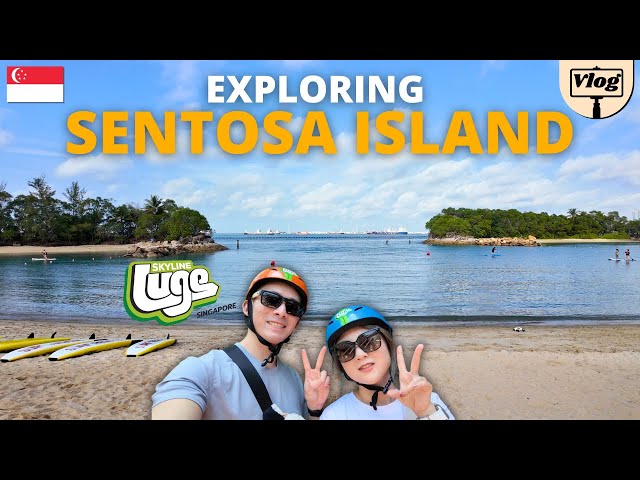 [VLOG] First Time in Singapore, exploring Sentosa Island with friends! Riding Skyline Luge!