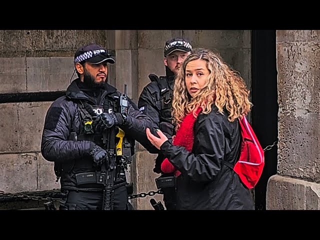 Spanish TEACHER Has an Epic Meltdown on Camera Then Cries to The Police at Horse Guards!