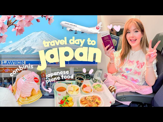 EPIC JAPAN TRAVEL DAY 🇯🇵 We Flew 14 HOURS with Japan Airlines to Tokyo | Conbinis & First Night!