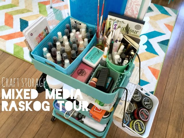 Mixed Media Cart Organisation ~ Raskog Art Storage