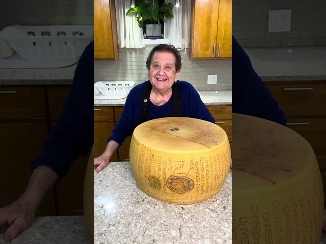 Nonna Pia Gets a Big Wheel of Parmigiano Reggiano! #nonnapia #bigwheel #cheeselover