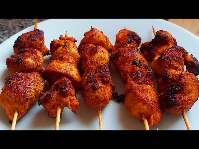 Chicken Tikka Boti Recipe In Pan,Chicken Skewers Recipe,Chicken Barbecue, Iqra Food Fusion - IFF