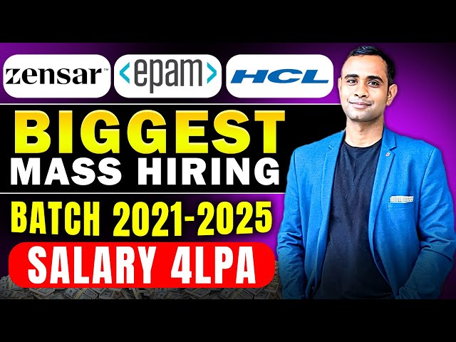 Zensar Official Hiring Announced | HCL & EPAM Official Hiring | Batch 2025-2021