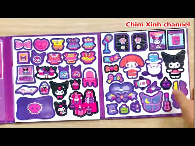 KUMORI'S HOUSE MAGNETIC STICKER BOOK, KUMORI DRESS UP QUIET BOOK (Chim Xinh channel)