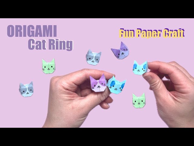 Make a Cute Origami Cat Ring! 🐱 | Easy DIY Jewelry Tutorial