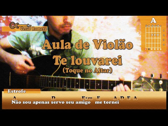 Aula de Violão Gospel Te louvarei (perto quero estar) Simplificada muito Fácil