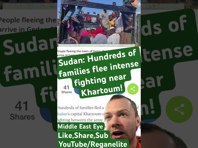 Hundreds of families flee intense fighting near Khartoum! #news #worldnews #sudan #africa