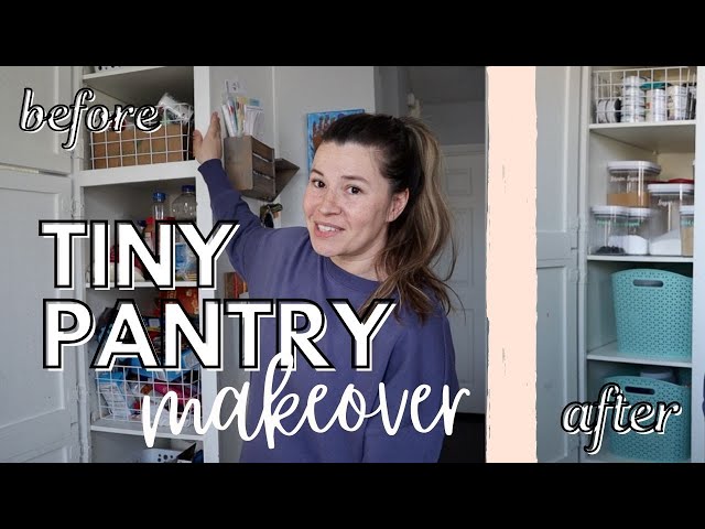 Small Pantry Organization + Declutter Makeover | How to Organize a SMALL Pantry | Budget Friendly