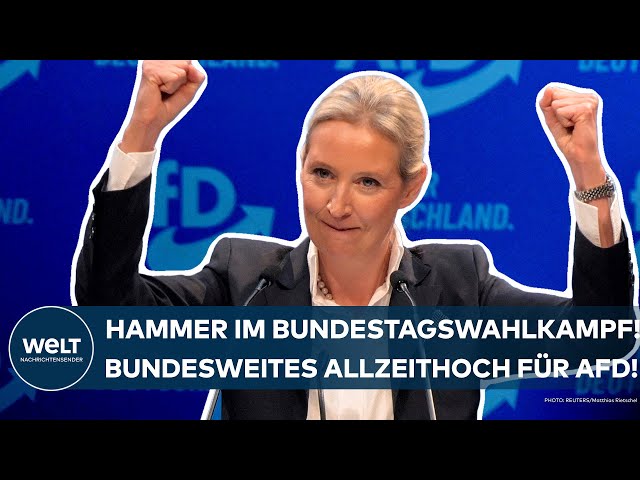 ALICE WEIDEL: Riesa-Parteitag! Neuer Hammer im Bundestagswahlkampf! AfD mit bundesweitem Allzeithoch