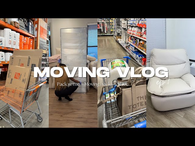 MOVING VLOG🏡🚚| Pack w: me + Hacks, Shopping, New furniture ft. @flexispot + MORE