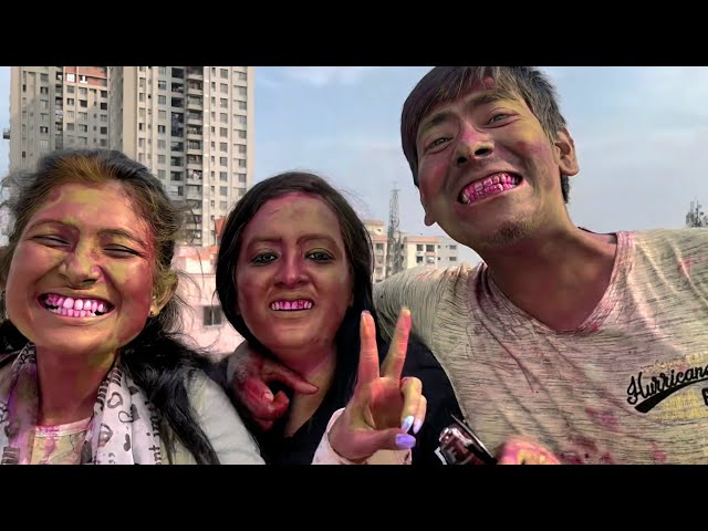 Holi putai with friends  ||  #holi #holiputai