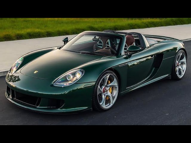 Green Carrera GT and a huge car meet at Michael Jordan’s Restaurant. #porsche