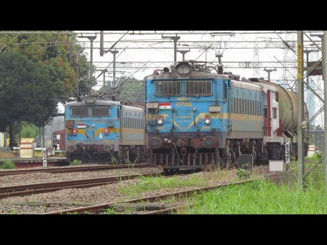 Freight overtakes Freight |  Fancy and Palindrome Locomotive with Express compilation video