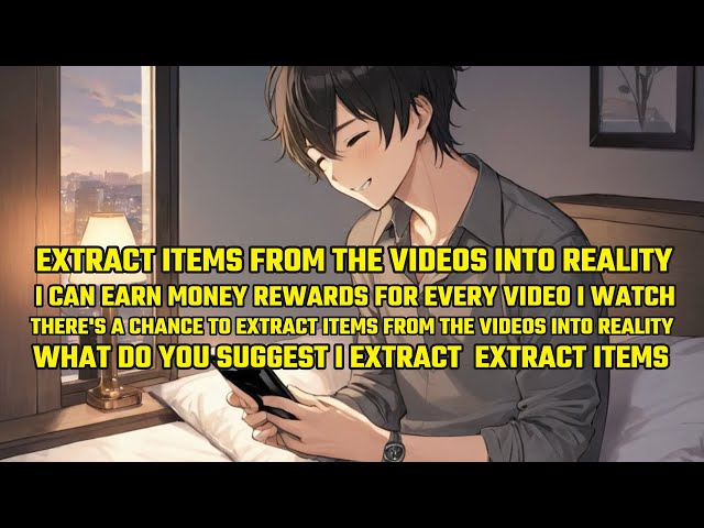 I Can Earn Money Rewards for Every Video I Watch,And Extract Items from the Videos into Reality