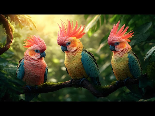 WORLD'S MOST BEAUTIFUL PARROTS | COLORFUL BIRDS | RELAXING SOUNDS | BREATHTAKING NATURE