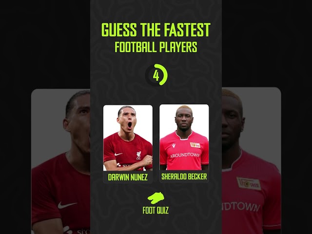 Guess The FASTEST Football Players🔥 | FOOTBALL QUIZ 2023