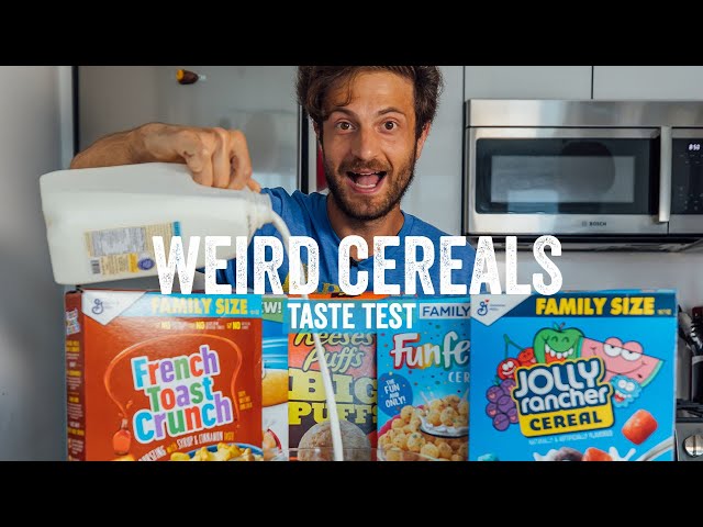 Weird Cereals on Amazon Taste Test 3! BIGGEST CEREAL EVER | Brunch Boys