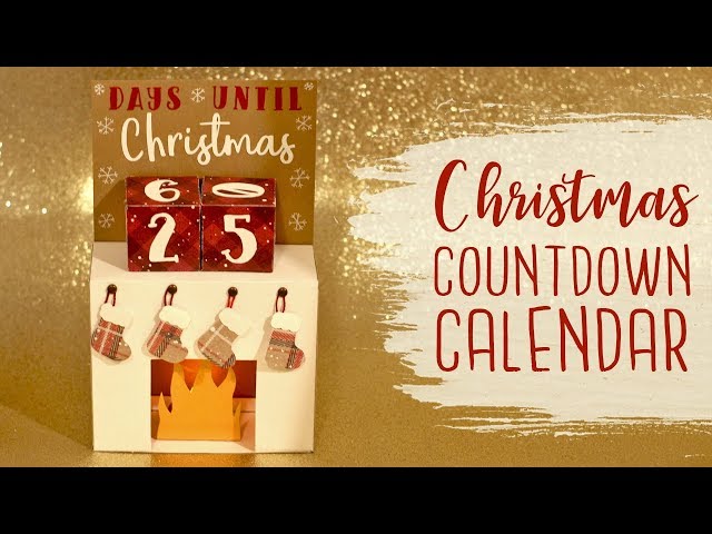 Paper Christmas Countdown Calendar Tutorial - Mini Fireplace Mantle with Stockings 🎄