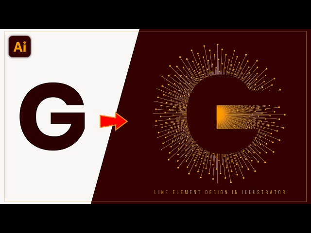 Line Element Letter Design in Illustrator | Line Element Design | Illustrator Tutorial | JZ Graphics