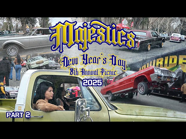 Lowrider Cruising and Hitting Switches Majestics Sacramento 2025 New Year Day 8th Annual Picnic