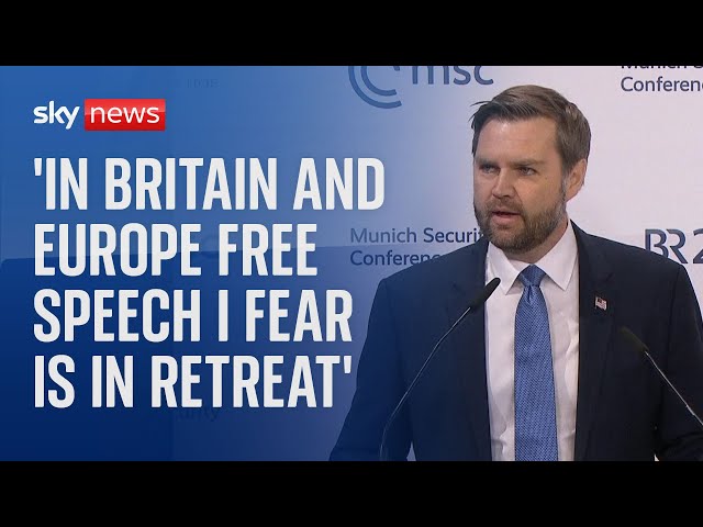 JD Vance slams freedom in Europe in speech taking swipe at UK and other nations